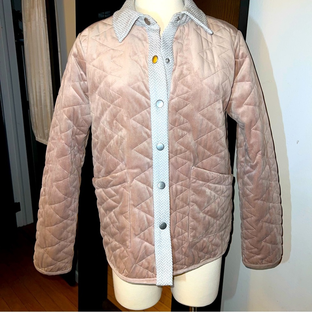 Hem & Thread Quilted Tan Jacket - Picture 3 of 12